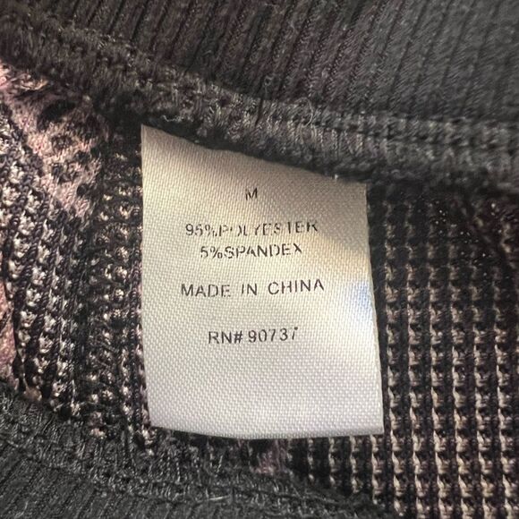 Bonjour Eiffel Tower Women's Size Small France Graphic Jogger Lounge Pants Black - Picture 4 of 4